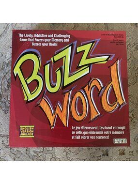 Buzz Word Patch Family Board Game Complete 4 Person Buzzword Red Box 2003 Vtg
